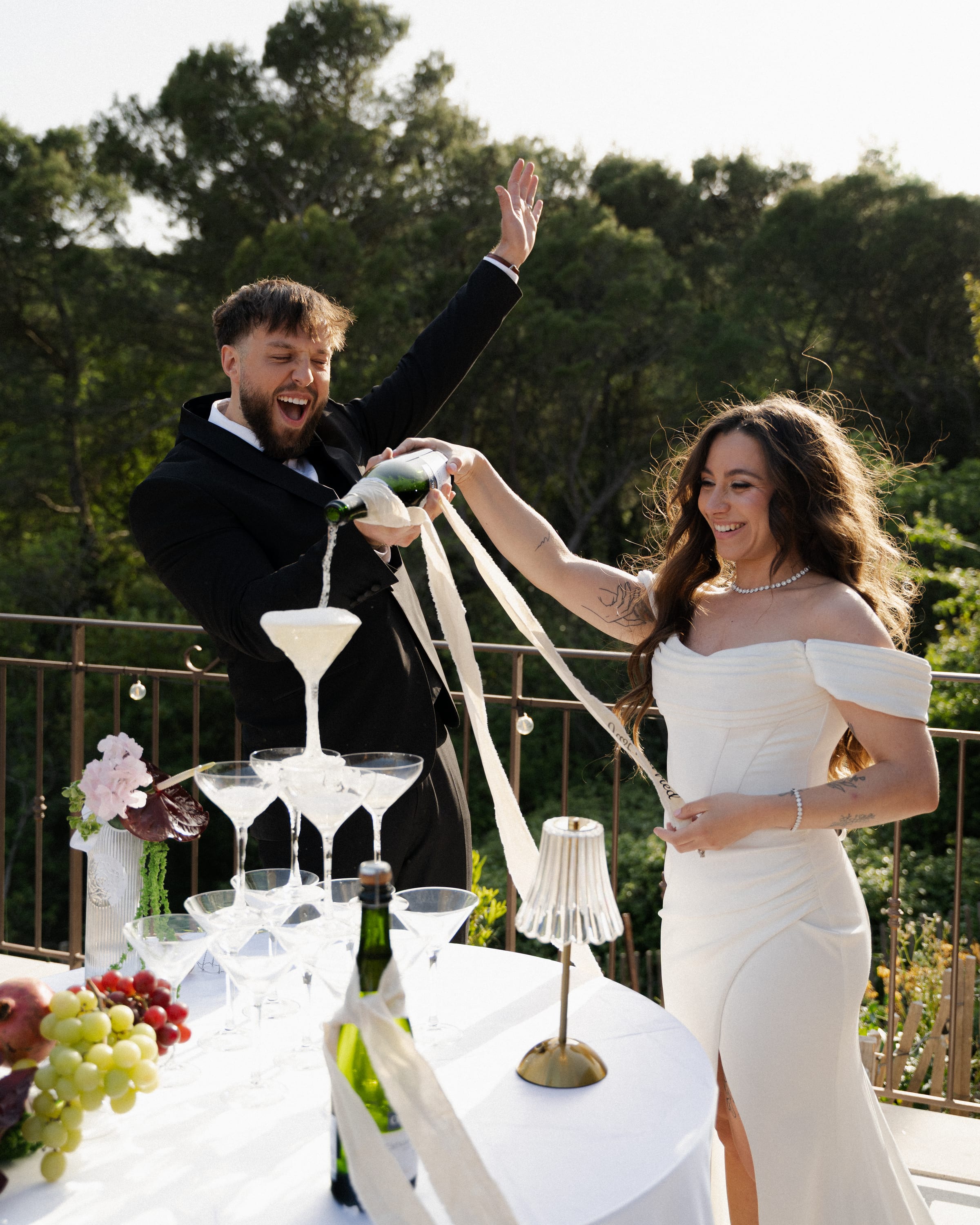 Détails de décoration et mise en scène d'un mariage d'inspiration en Provence